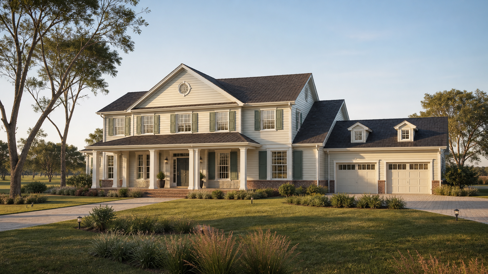 Conceito de casa suburbana premium
